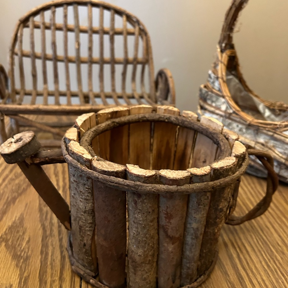 Rustic garden bundle porch decor
bench / bark bag planter / watering ca… - Picture 3 of 10